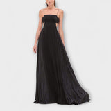 Mireille - Eleganti Maxi Kleita ar Plisējumu un Izgriezumu