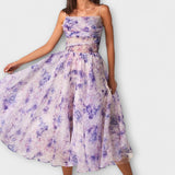 Eleganti Midi Kleita no Šifona