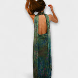 Maisie - Monet Iris Print Maxi Kleita