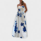 Rosalie - Šiks off-shoulder ziedu maxi kleita