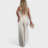 Wilhelmina - Elegants bezramenju tops un bikses