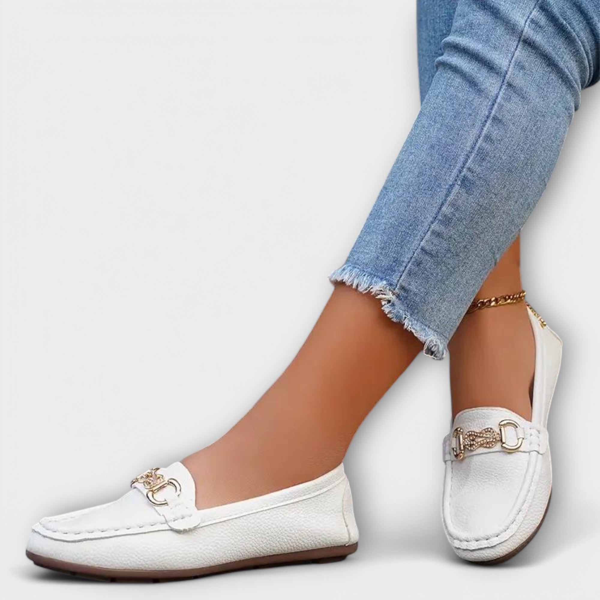 Eva Elegants Ādas Pilsētas SlipOn Tenisītes ērti