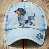 Bonita - Unisex patchwork džinsus jaka mājdzīvniekiem ar taksīti